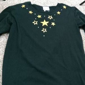 Star embroidered top